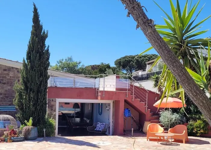 Villa Palm' Issambres 6 Personnes, Clim, Avec Piscine, Jardin Et Parking Prives