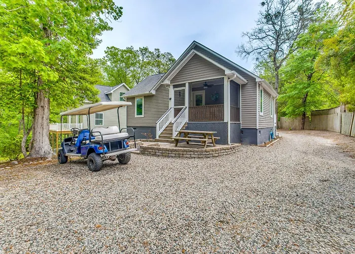 Golf Cart Included: Little River Cottage W/ Deck!