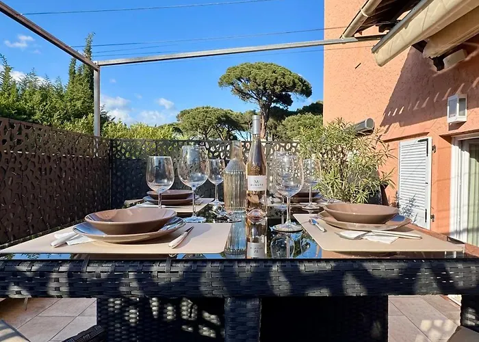 Studio Climatise, Terrasse, Parking Prive, 50M De La Plage