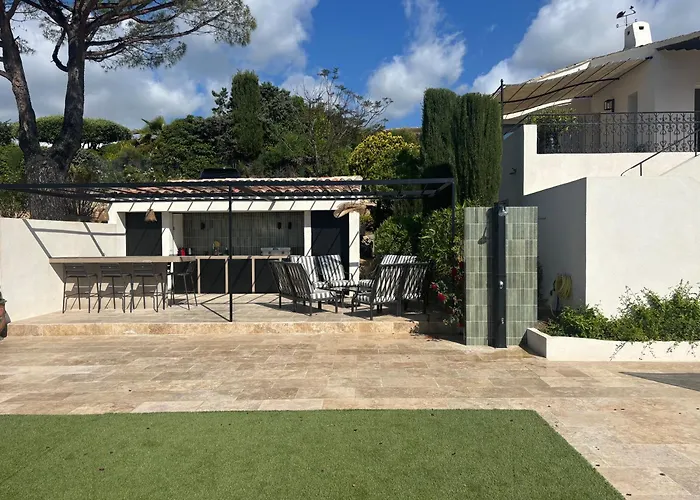 Villa"La Chantyviere" Vue Exceptionnelle 180 Degres Sur Golf Tropez, Acces Plage Privee
