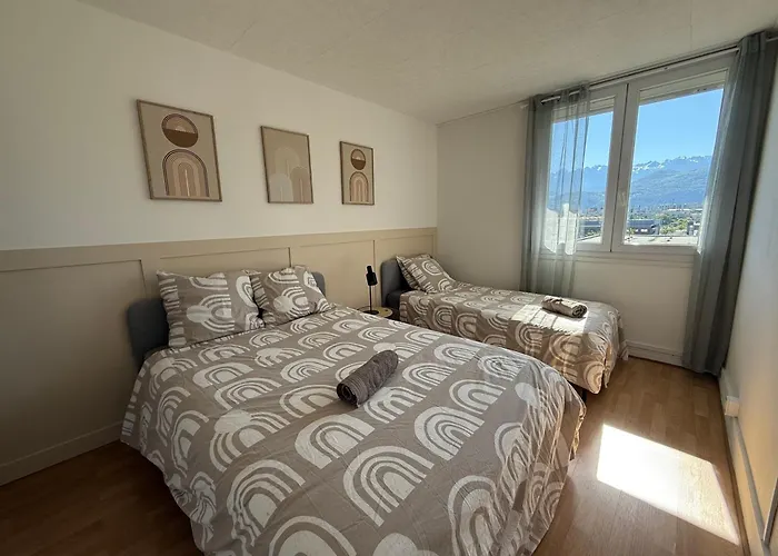 Le Duplex Panorama -Vue Montagne -2 Chambres -Parking Gratuit - Clim Mobile