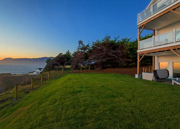 Starfish By Oceanviewhottubs Oceanfront Tesla Chrging Shelter Cove Oceanfront