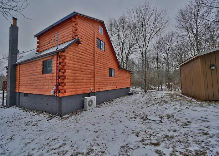 New ! Lake Front Lookout Log Cabin! Private Lake !