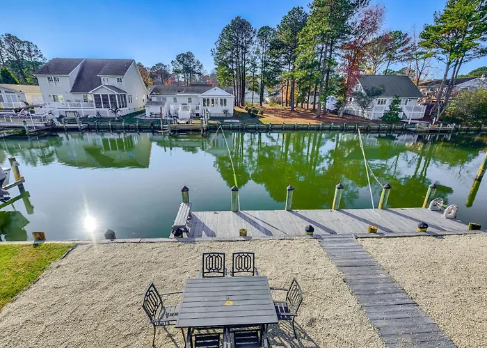 Furnished Deck! Waterfront Ocean Pines Home