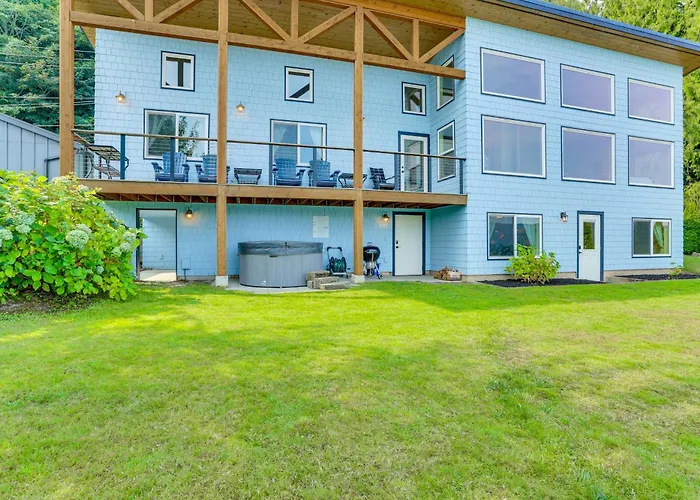 Lake Whatcom House W/ Private Hot Tub + Dock