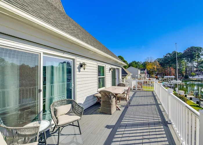 Furnished Deck! Waterfront Ocean Pines Home