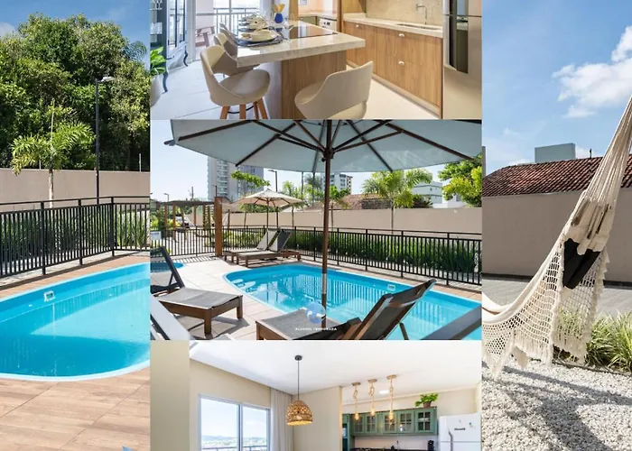 Aptos em Bal Piçarras a150m da PRAIA, dois quartos, sala de estar, COZINHA COMPLETA, SACADA com CHURRASQUEIRA, WI-FI, PISCINA, PORTARIA 24h, PLAYGROUND e QUADRA DE ESPORTES
