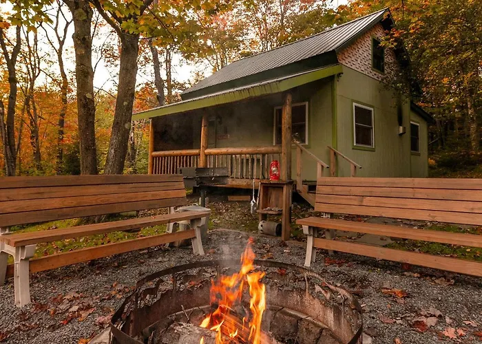 Two-Story Cabin Camping On Ranch In The Adirondacks Of Upstate New York