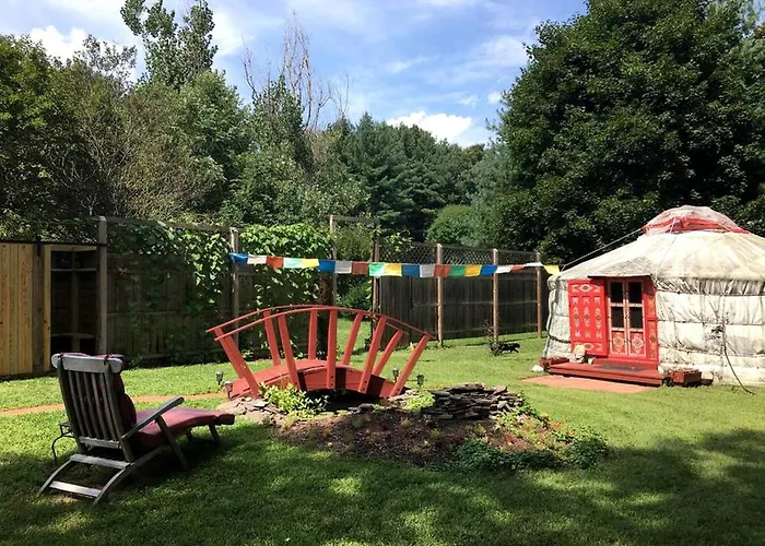 Authentic Mongolian Yurt For A Serene Healing Retreat In Saratoga Springs, New York