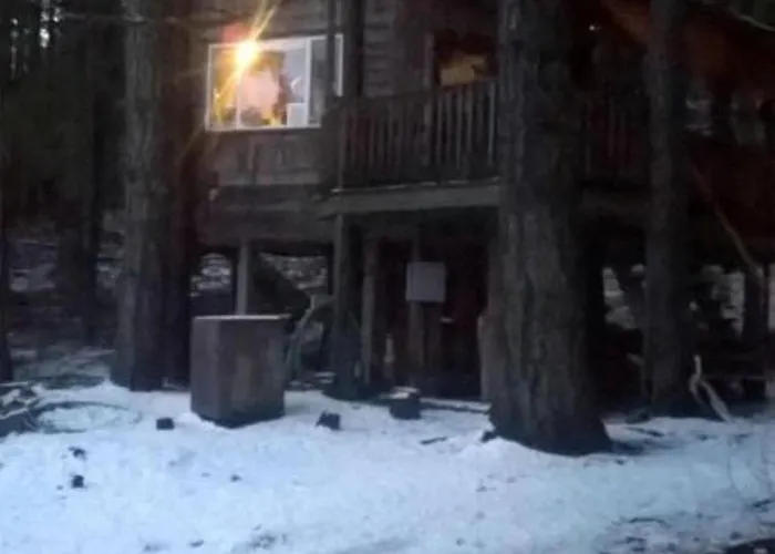Tree House Style Cabin Nestled At The Foot Of Scenic Snow-Capped Mt. Adams, Washington