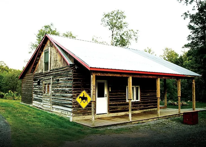 Simple And Spacious Log Cabin Rental On Working Ranch In Adirondacks