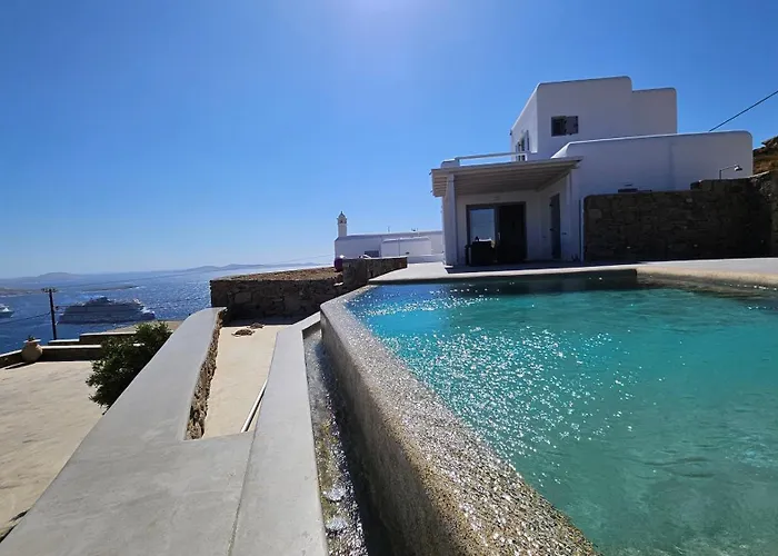 Aether Mykonos 3Br Villa With Serene Port & Town Views