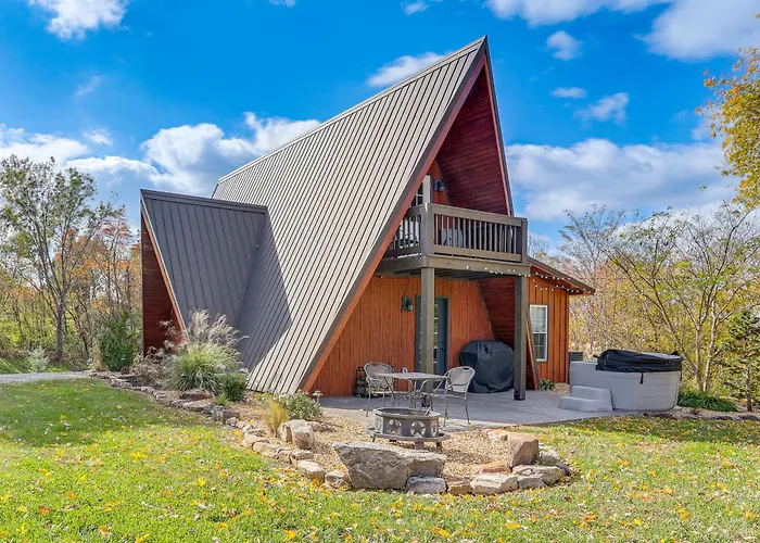 Hot Tub, Fire Pit, On-Site Pond: Cozy Kenton Cabin