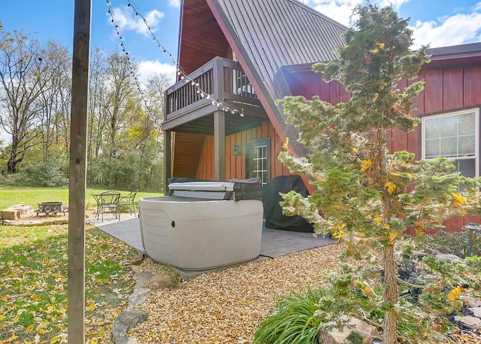 Hot Tub, Fire Pit, On-Site Pond: Cozy Kenton Cabin