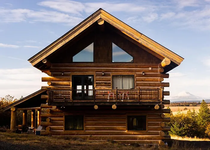 Mosier Cabin Hot Tub Mt Adams View