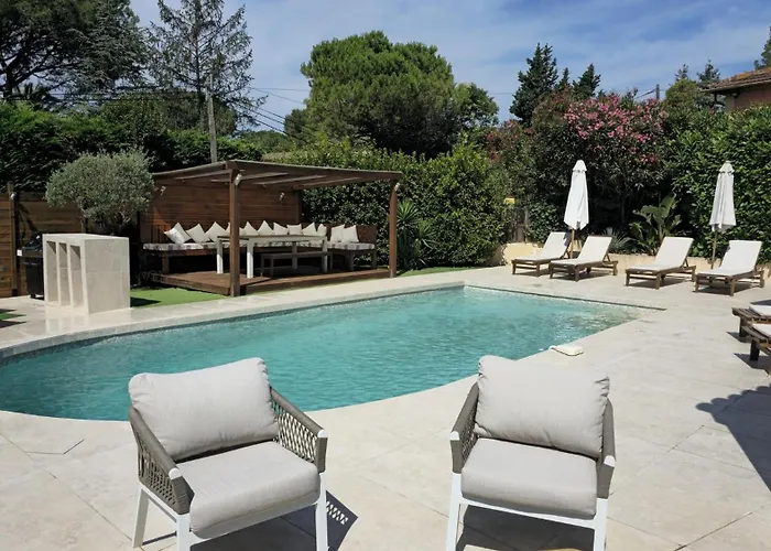 Villa Design Mougins - Pool House & Piscine Sous Les Palmiers