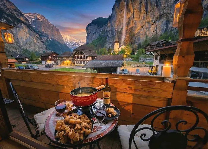 Wasserfallhuesli In Lauterbrunnen, Near Interlaken, Muerren, Wengen