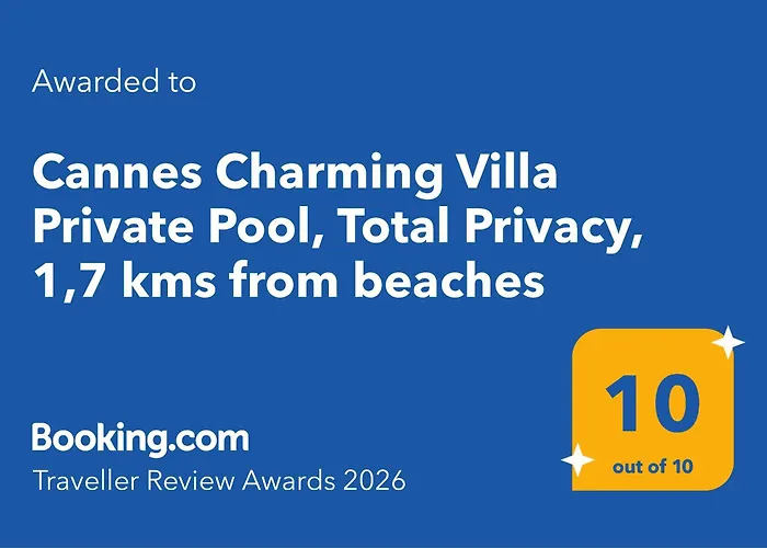 Cannes Villa Warm, Peaceful Retreat With Private Garden & Pool