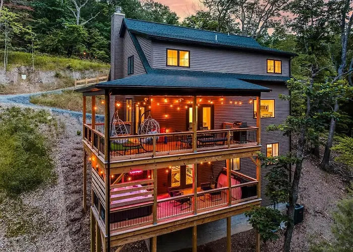 Lux Cabin Theater Hottub Firepit Gamerm Mtnviews