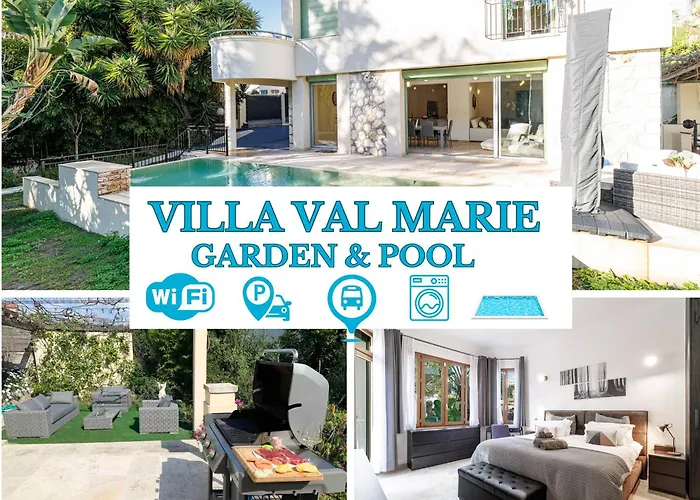Villa Marie -Pool - Garden-Close To Beach -Parking