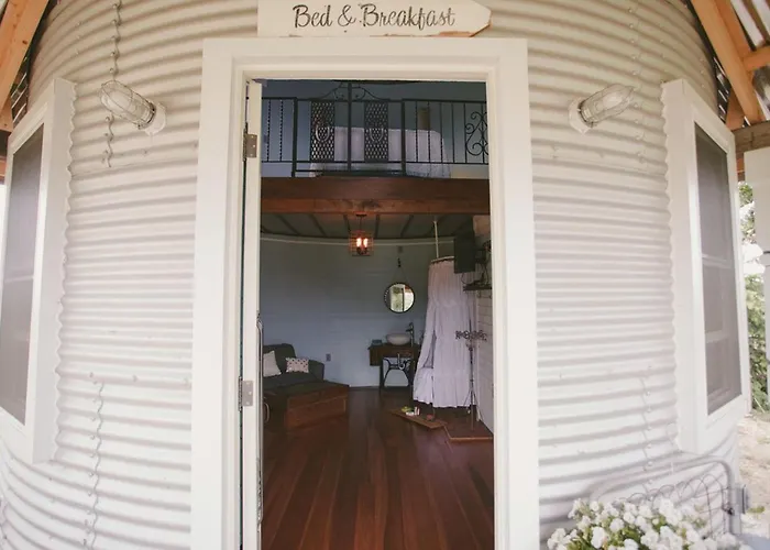 Converted Grain Silo For Unique Glamping Accommodation In Alvin, Illinois
