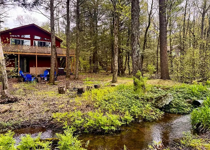 Hot Tub, Dock, Pool Table! Lakefront Poconos Haven