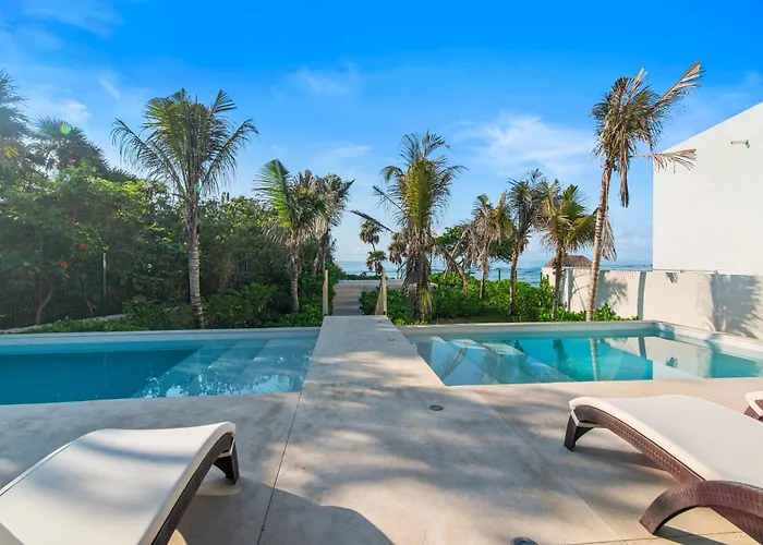 3 Bedroom Jungle Vibes Condo In Akumal Beach Access Rooftop Pools