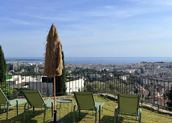 Grande Villa, 6 Chambres, Vue Mer, Montagne & Ville De Cannes
