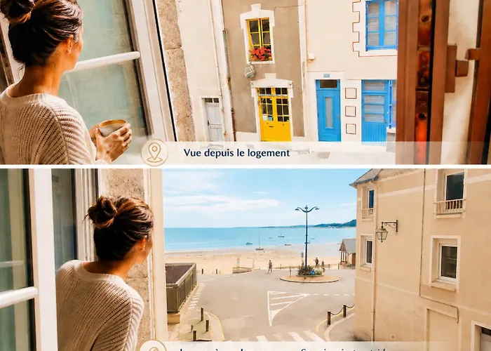 Mrodbnb - Appart Neuf - Apercu Mer - 25M Plage & Resto - Cine - Cheminee - Popcorn