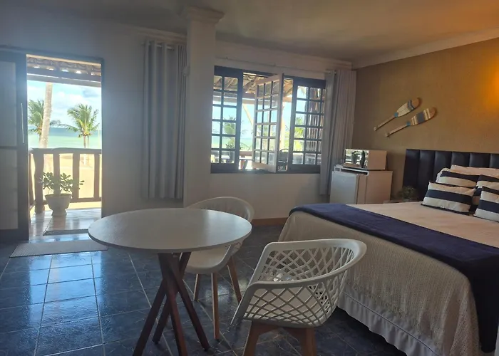 Suíte frente mar e pés na areia