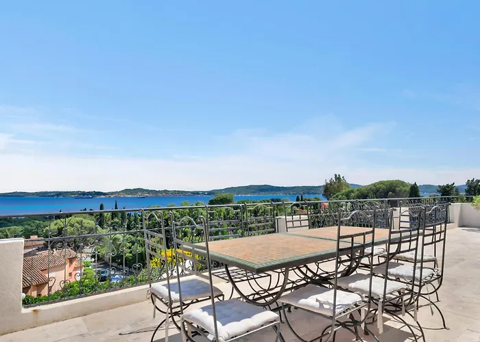Villa"La Chantyviere" Vue Exceptionnelle 180 Degres Sur Golf Tropez, Acces Plage Privee