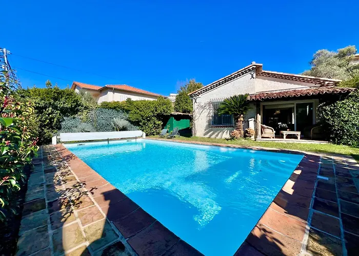 Villa Avec Piscine Privee A Juan Les Pins - 4 Minutes A Pieds Des Plages