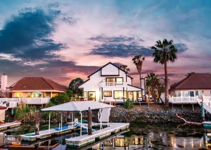* Large Updated Waterfront Delta Manor Boat Dock *