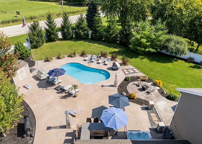 Sunny Days Await Seasonal Pool & Hot Tub Retreat