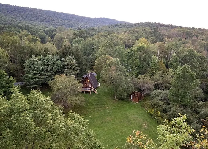 Peaceful A-Frame Retreat With Pond & Private Woodland Escape In Margaretville, New York