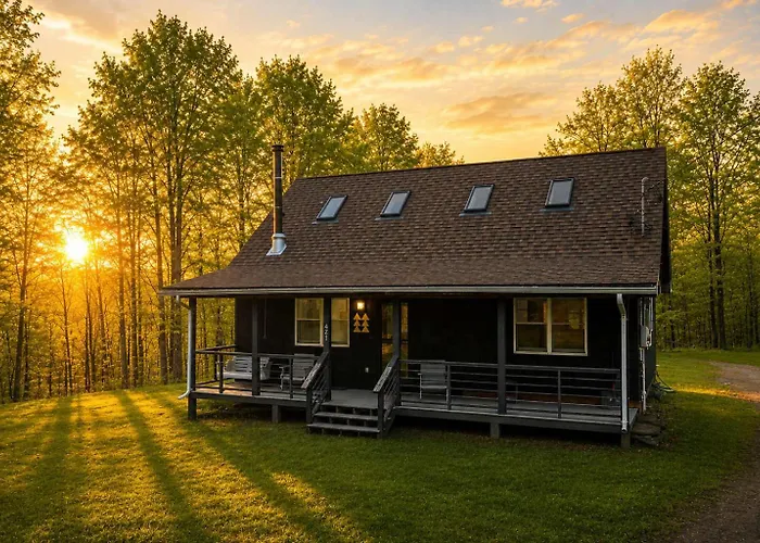 Seventeen Pines - Chic Catskills Cabin With Fireplace & Loft On 17 Acres