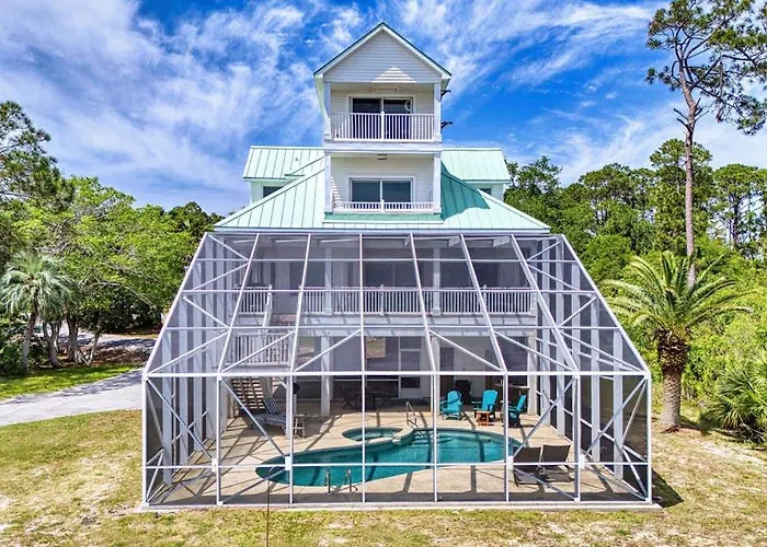Gulf-Front Dog-Friendly Home With Private Pool Great View Deck & Beach Access