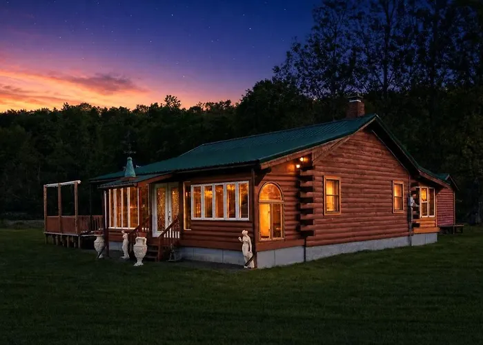 Luxury Catskills Creekside Cabin | Pool, Sauna & Fire Pit Retreat