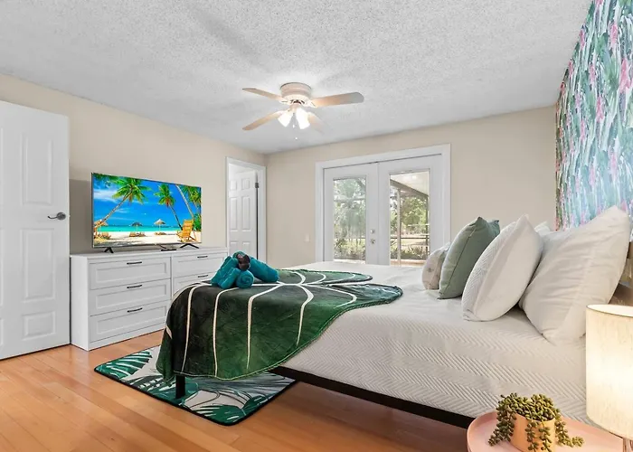 Family Retreat With Free Heated Pool, Game Room, Sleeps 10, Bikes, Bbq Grill, 15 Minutes To Honeymoon Island