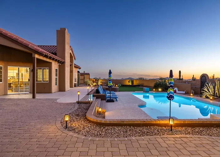 Private Desert Retreat W Heated Pool Spa • Mountain Views