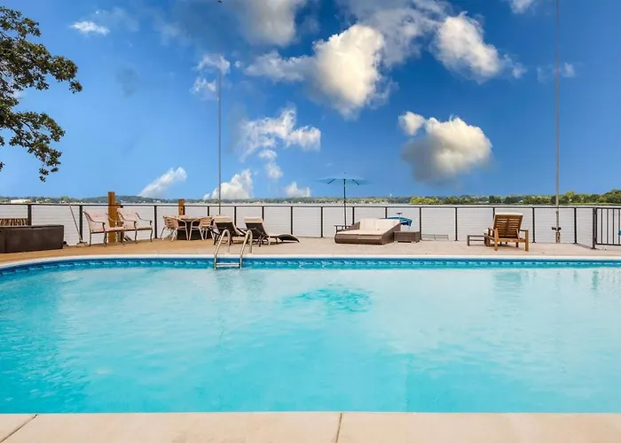 The Grand View On Pistakee Lake Pool Pier Stunning Panoramic Lake Views