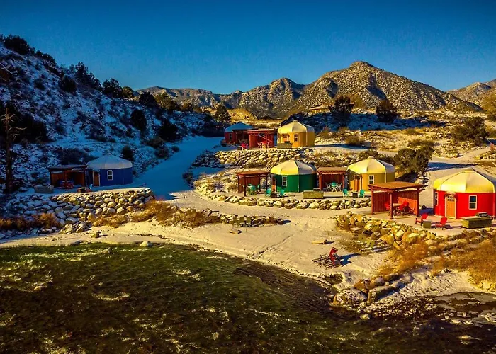 Riverside Yurt Rental With Scenic Views For Luxury Camping In Canon City, Colorado