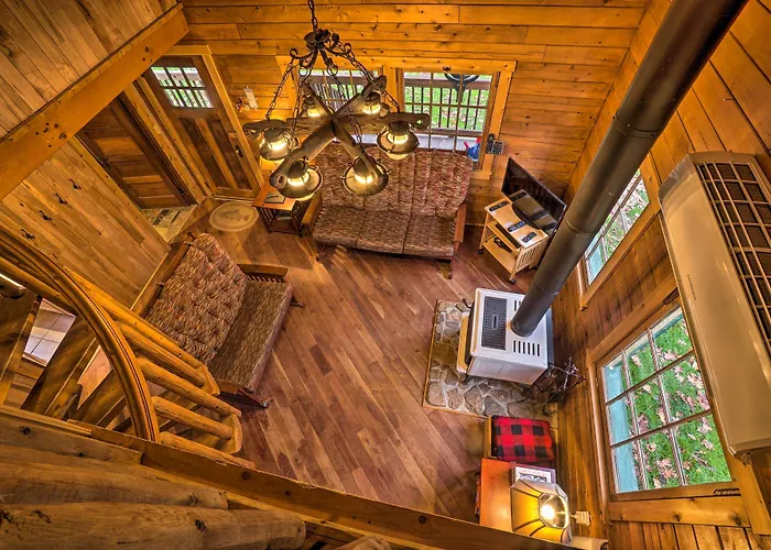 Scenic Log Cabin With Fire Pit & Stocked Creek!