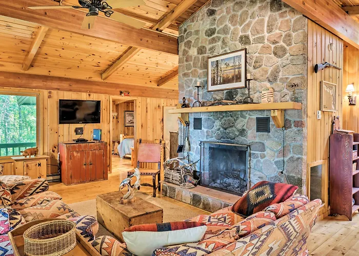 Rustic Cozy Cabin On Island Lake W/ Fire Pit, Dock