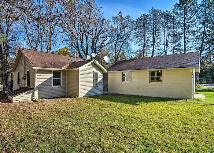 Riverfront Grayling Retreat W/ Fire Pit & Dock!