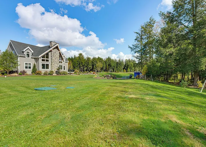 Spacious & Secluded Forksville Home: Fire Pit