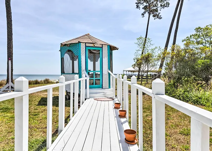 Oceanfront White Stone Cottage W/ Private Beach!