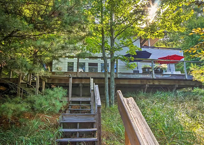 Forested Pentwater Vacation Rental - Walk To Beach