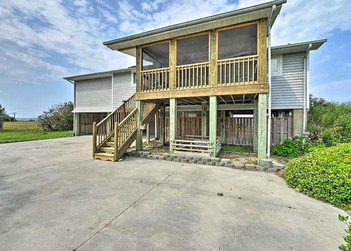 Waterfront Harkers Island Home: Sunset View & Dock