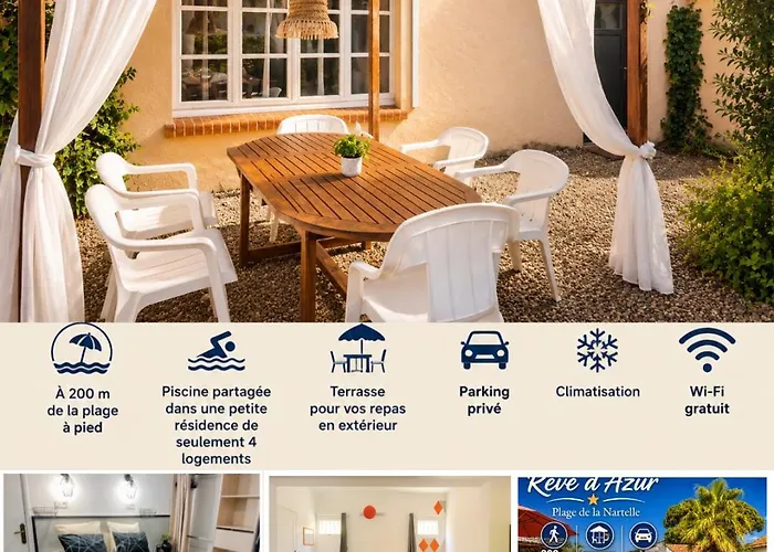 Reve D'Azur - Maison Julia 2 Chambres - Plage De La Nartelle - Arrivee 17H - 20H Maximum - Sejour Au Calme - Caution 100E